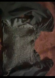 Chic Black Lace-Up Crop Top🐞🖤🎀