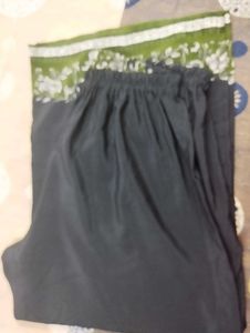 Floral Trim Wide Plus Size Palazo