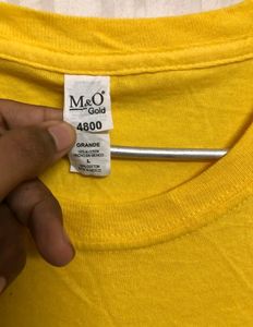 M &amp; O Gold Yellow Cotton T Shirt