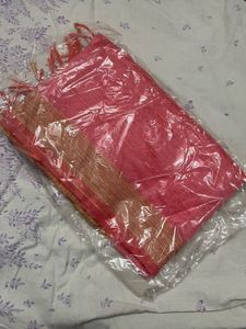 Elegant Pink &amp; Gold Dupatta🩷💛