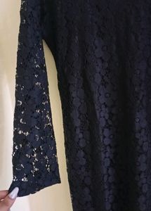 Black Lace long Kurti.