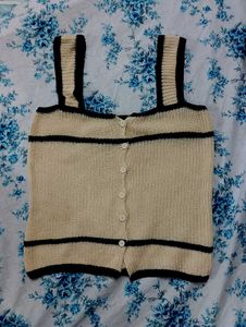 Chic Cream Knit Cami Top