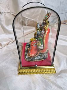 Radha Krishna Idol In Glass Case