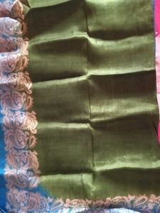 Elegant Olive Green Saree