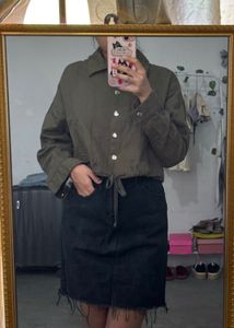 Olive Green Drawstring Jacket