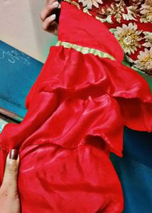 Embroidered Red Fabric
