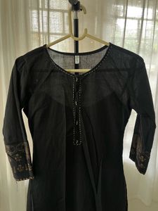 Elegant Black 3 Piece Kurti set