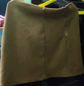 Tan brown Short skirt