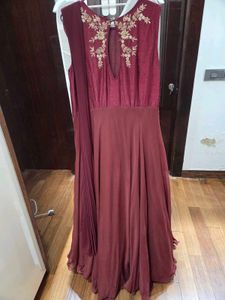 Elegant Maroon Ethnic Gown