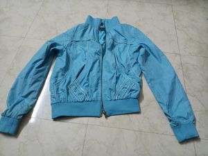 Sky Blue Fancy Jecket For Female