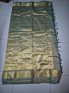 Elegant  pista green saree kanchivaram pure