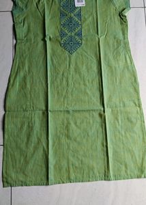 Sea Green Cotton Straight Kurta....