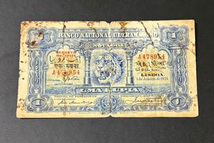 1 Rupia Portuguese India Extremely Rare