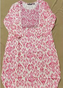Pink Embroidered Kurta