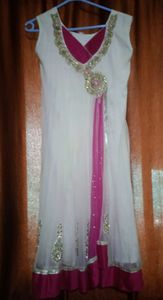 White Dresstraditional Anarkali dress