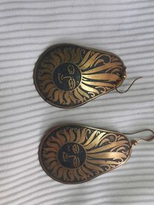 Vintage Sun Face Drop Earrings