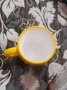 Cute Yellow Mug with Eiffel Tower and Bear