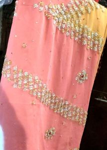 Pink Embroidered Saree with Blouse