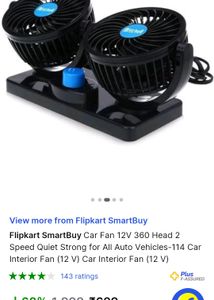 Double Headed Vehicle Fan
