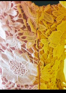 One Shoulder Ruffle Lace Dress