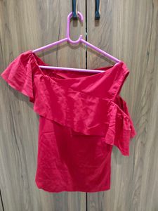 Red Ruffle Top