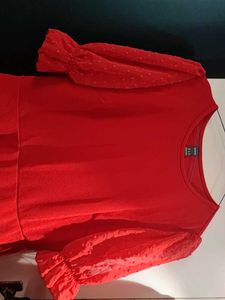 Red Knee Length Dress