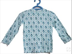 Sky Blue Printed Top