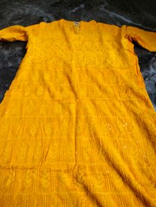 Yellow Colour Kurti Pant Sets.Very Good  Sets Hai.