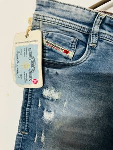 Brand New Blue Ripped Denim