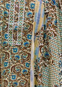 Cotton kurta dupatta set with floral prints