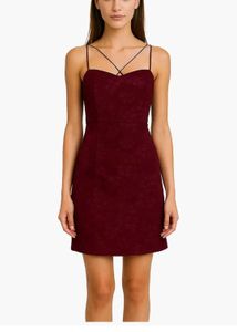Burgundy Mini Dress