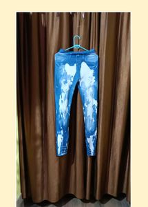 Combo Of 2 Printed Leggings A Blue N  Black  White