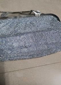 Silver Rhinestone Clutch............