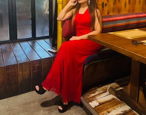 Haulter Neck Red Hot Dress