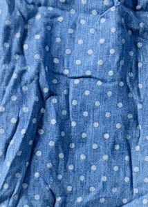 Polka Dot Denim Shirt