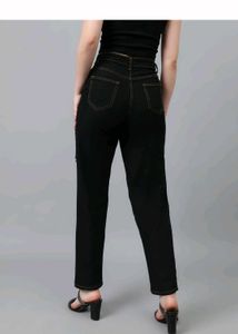 Ripped Black High-Waisted Jeans