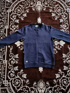 Blue Casual Sweatshirt