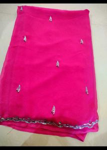 Rose Colour Heavy Hand worked Saree