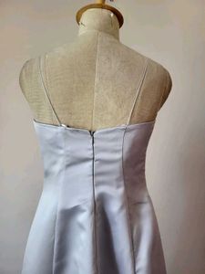 Elegant Grey Satin Dress