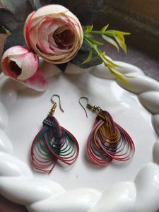 Handmade Bamboo Heart Shape Earings