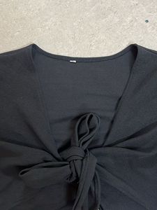 Black Tie Front Top