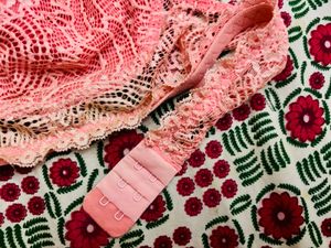 Elegant Pink Lace Bra