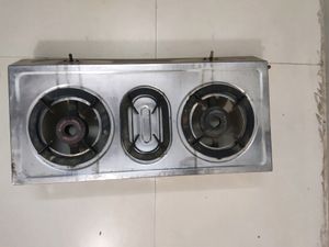Stove Gas Chulha 2 Burner With Middle Stand