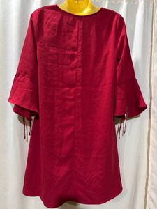 Red Bell Sleeve Dress