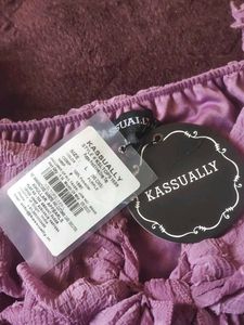 Chic Purple Tie-Front Crop Top💜x