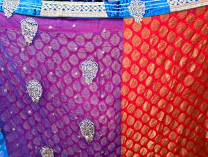 Red &amp; Blue Saree