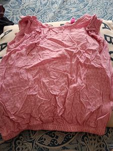 Pink Ruffle Sleeve Blouse