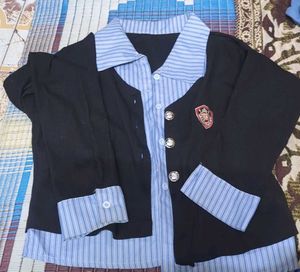 Patchwork Placket Blouse