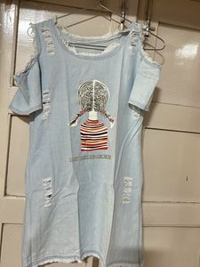 Denim Rugged Tunic Dress