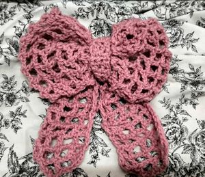 Crochet Bow Hair Clip